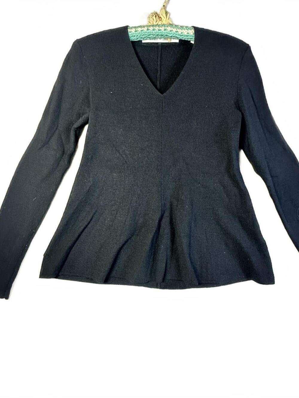 UniqloXLemaire Black Wool blend a-line top Feminine designer minimalist Office M
